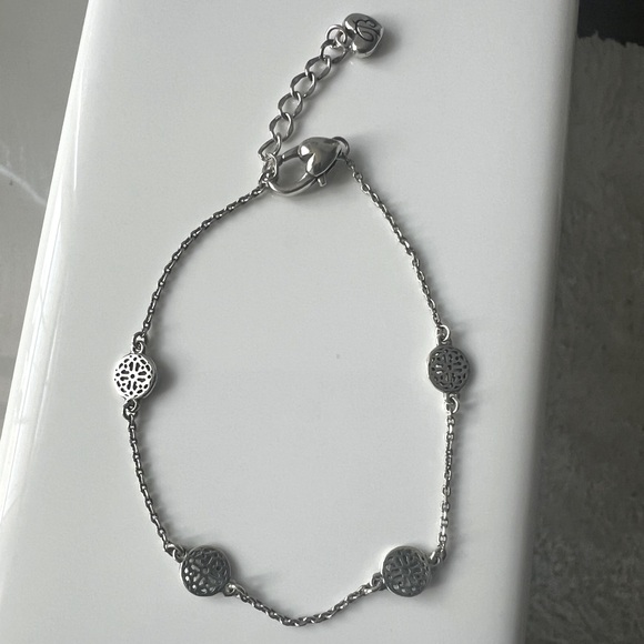 Brighton Ferrara Collection Petite Station Silver Plated Bracelet - Picture 1 of 7